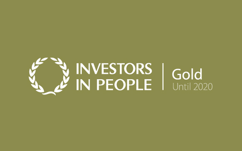 Investors in People logo 2020 in gold