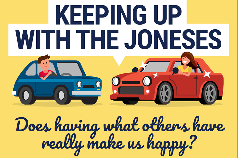 Keeping up with the joneses graphic