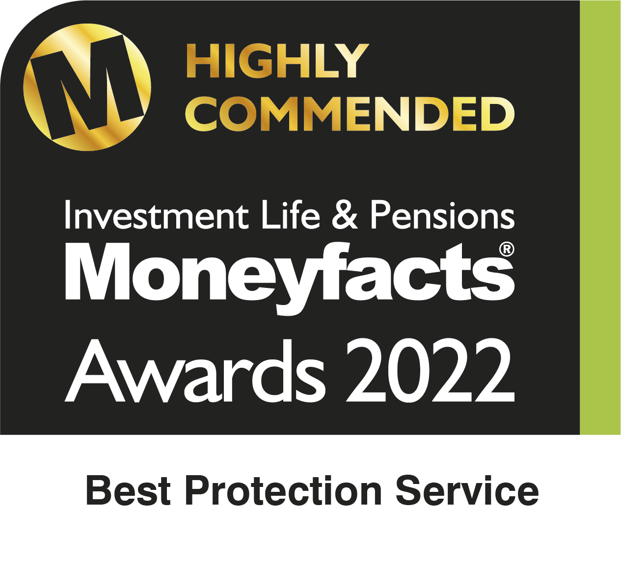 highly commended best protection service moneyfacts 2022