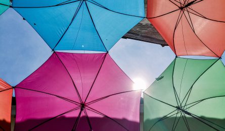 multicoloured umbrellas under sun showing protection payouts by shepherds friendly