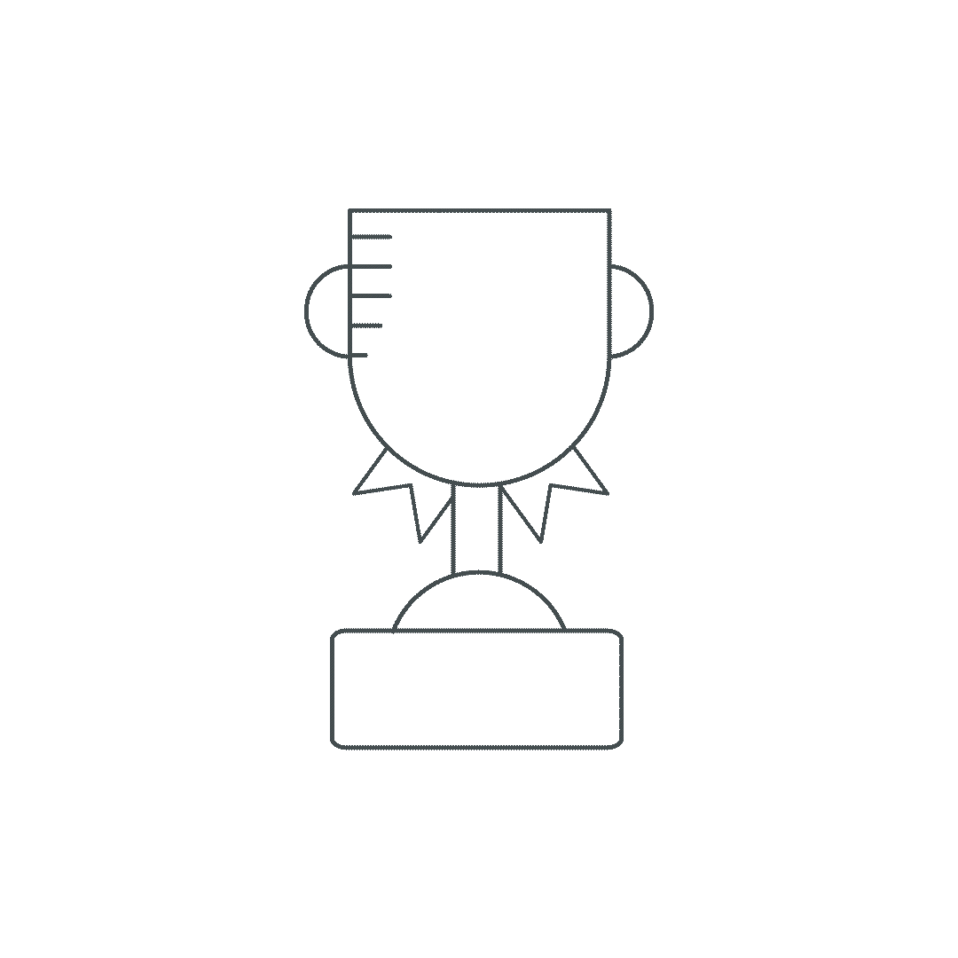 Animated medal and trophy