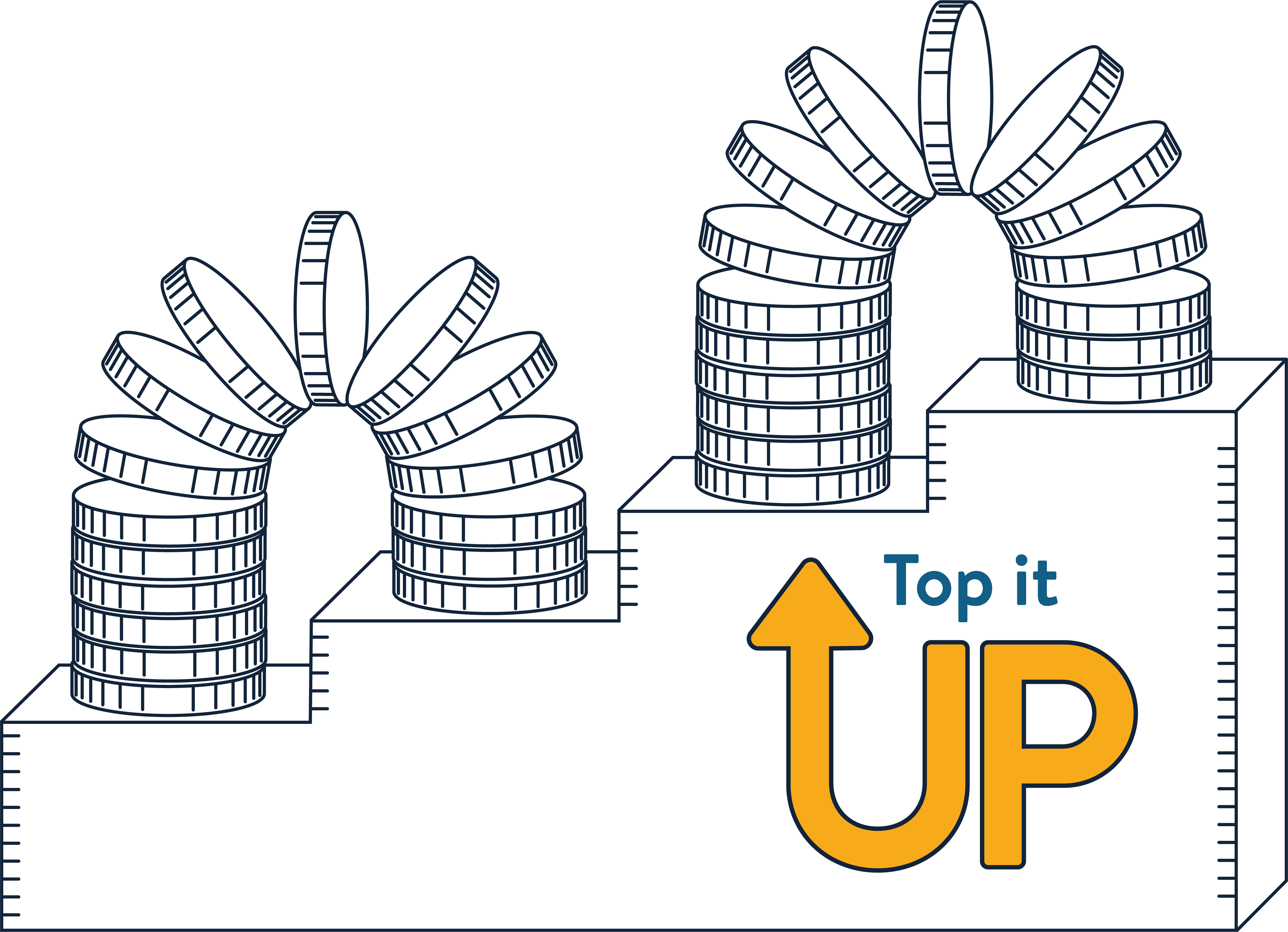 Coins stacking up to show the potential to win a prize in the shepherds friendly monthly ISA top up draw
