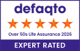 Defaqto 5‑Star Rating badge showing the product has the highest independent rating
